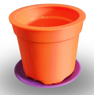 10 plant pot with saucer Small Plant Pot with Saucer – Dezain 3D