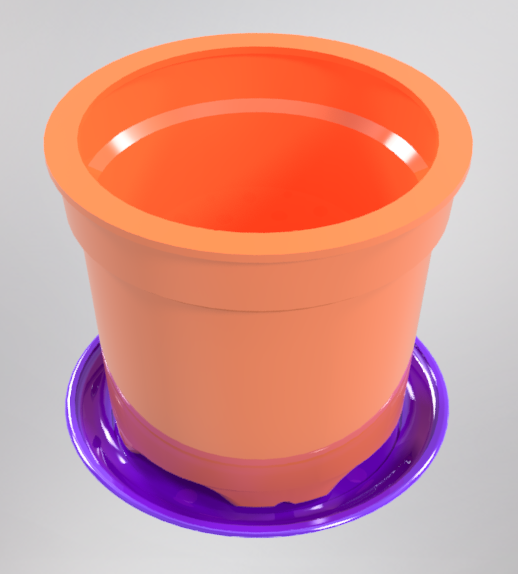 Small Plant Pot with Saucer