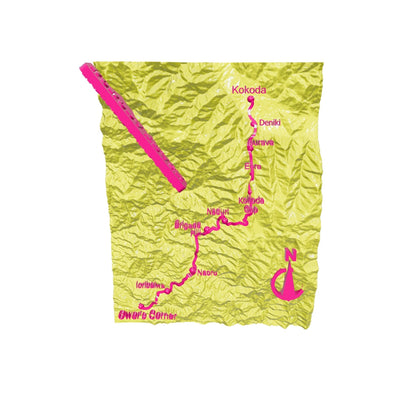 Kokoda Track Terrain Map